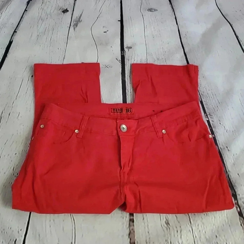 Zanadi Red Capri Jeans Size 16
